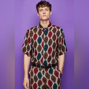 Used Zara Leaves Coordinate Shirt and Pants